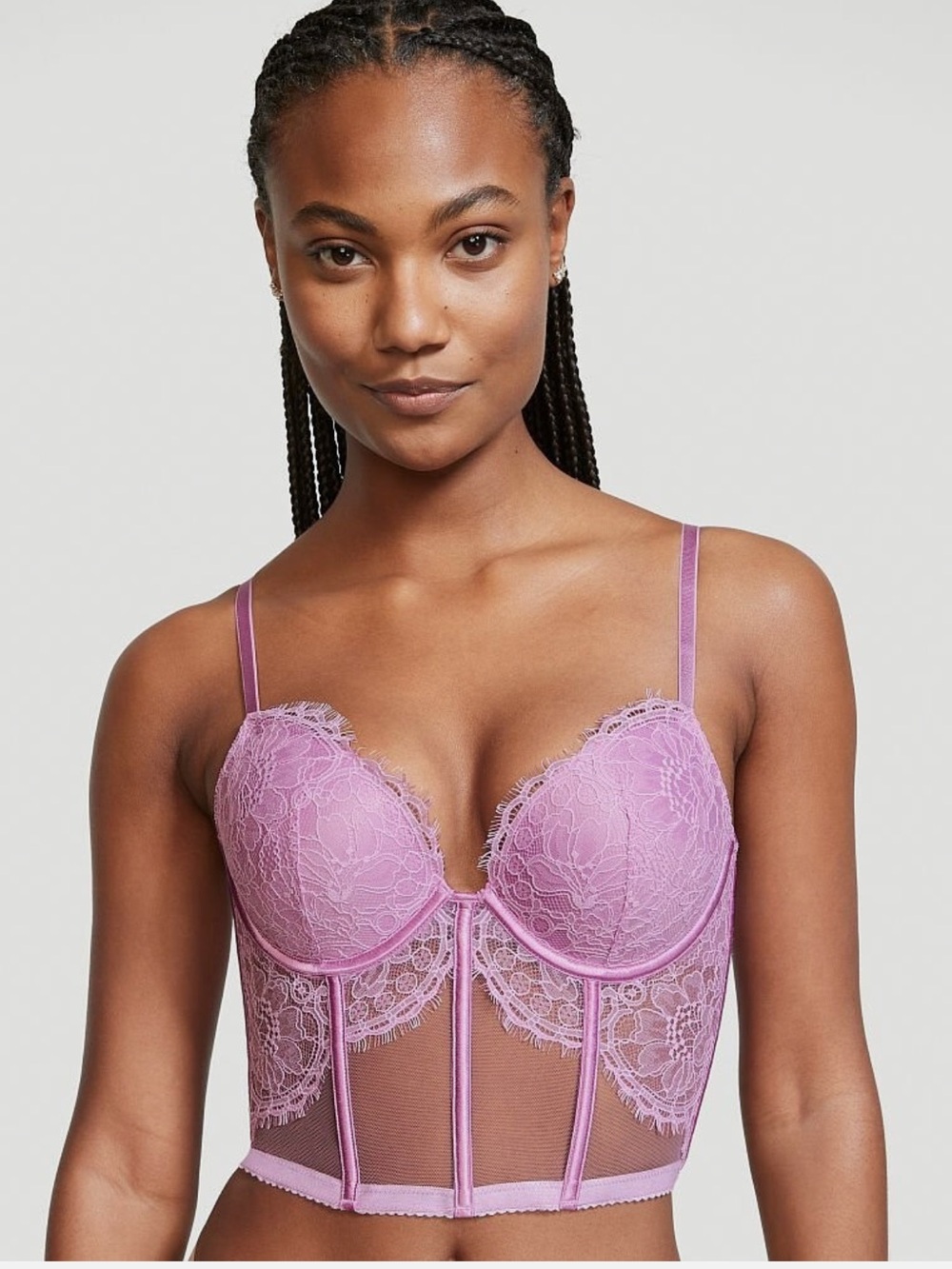NWT Victoria's Secret VERY SEXY Shine Strap Push-Up Corset Top 36D